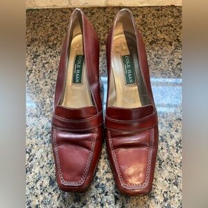 Cole Haan Burgundy Leather Loafers, Size 8